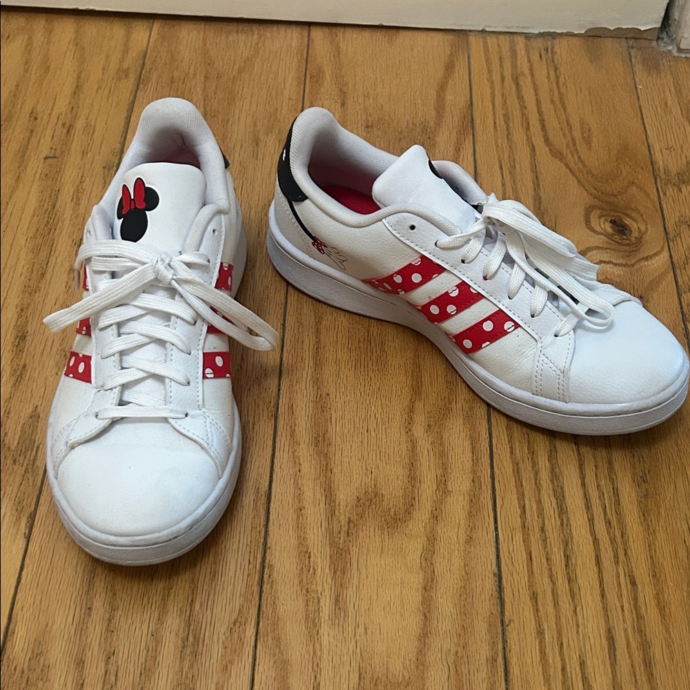 Adidas x Disney White and Red Sneakers